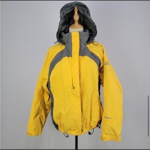 The North Face yellow and gray Hyvent Insulated coat Medium